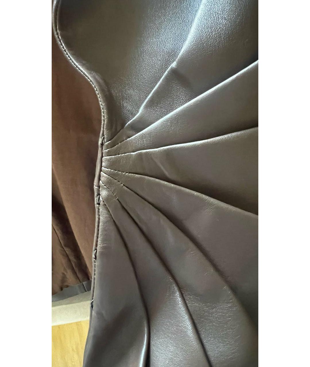 BALMAIN Коричневая кожаная куртка, фото 5