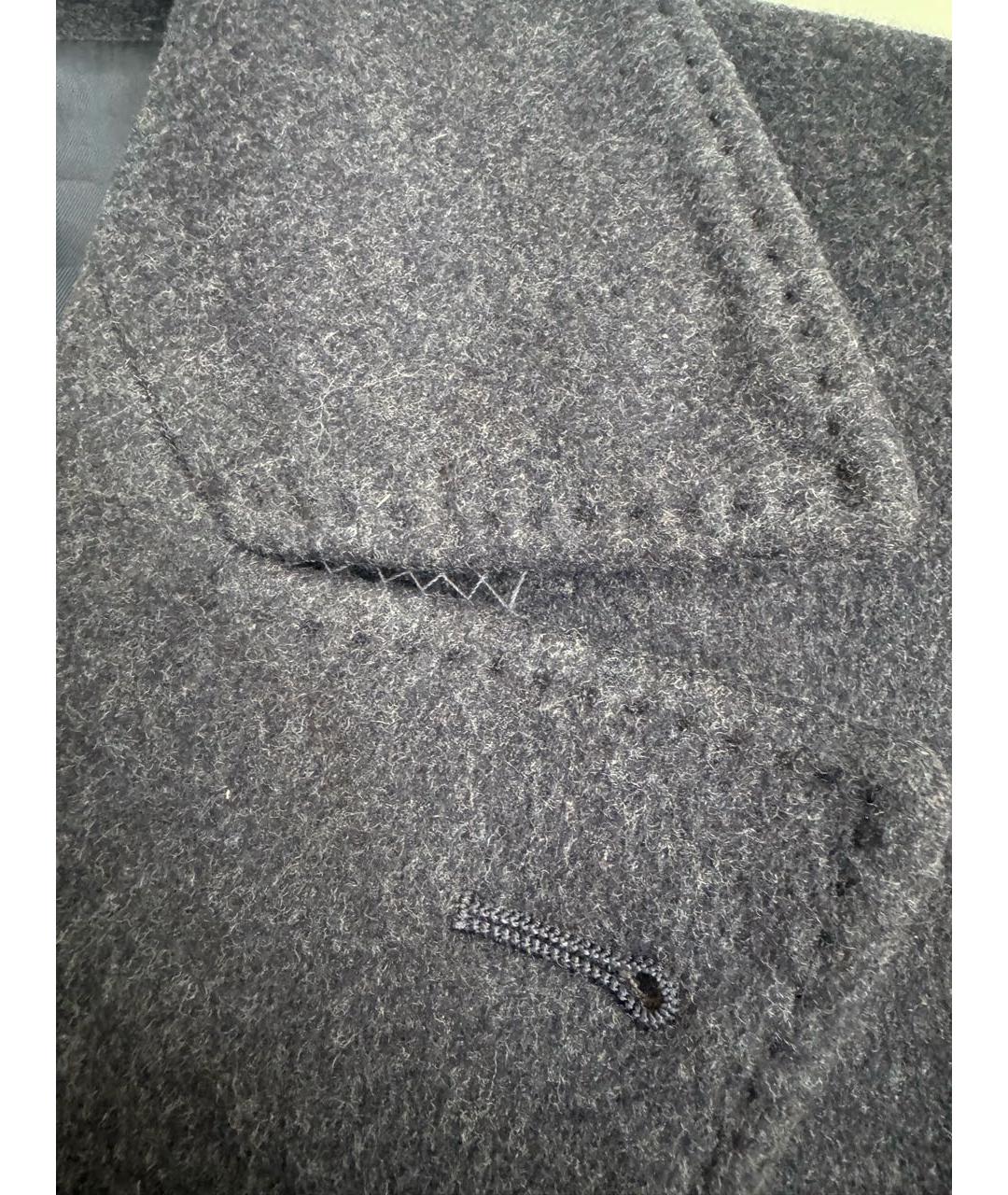 BRUNELLO CUCINELLI Темно-синее шерстяное пальто, фото 5