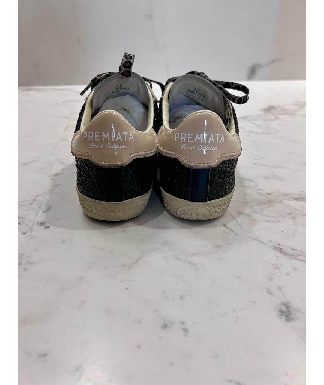 PREMIATA Черные кожаные кеды, фото 4