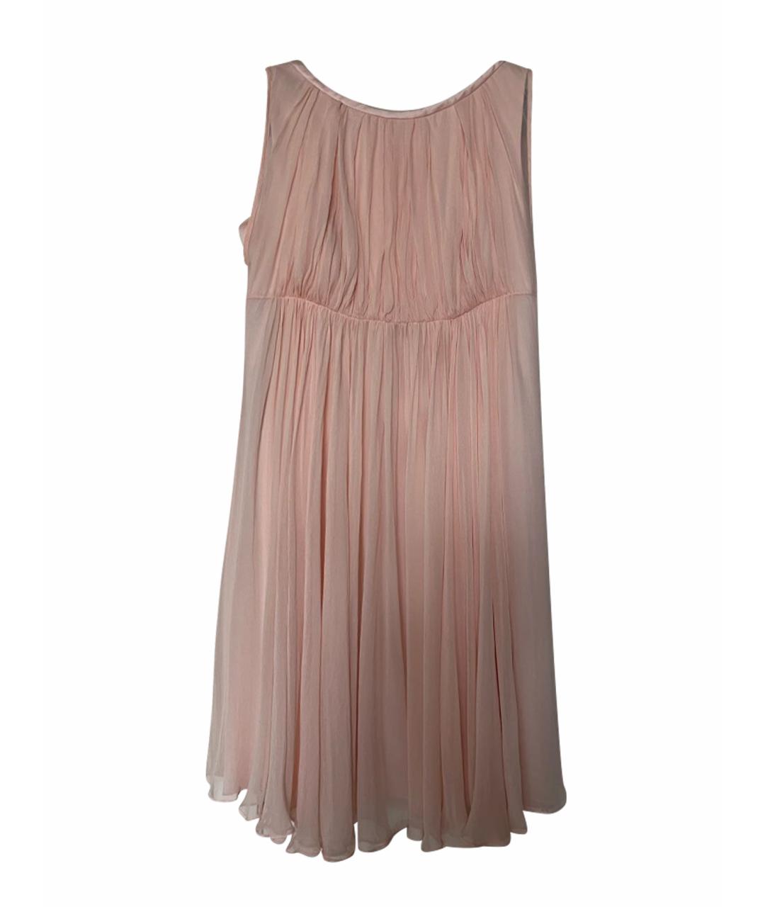 DOLCE&GABBANA Розовое шелковое коктейльное платье, фото 1