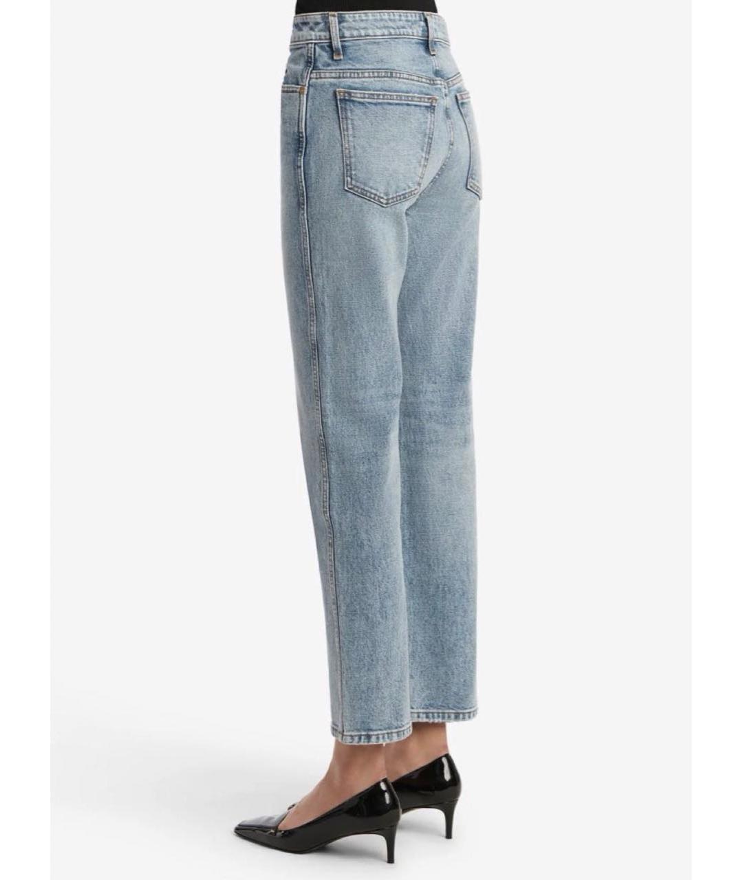 KHAITE Голубые хлопковые прямые джинсы, фото 2