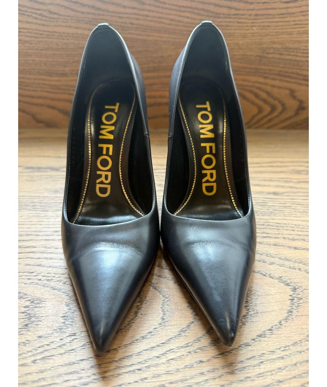 TOM FORD Черные кожаные туфли, фото 2