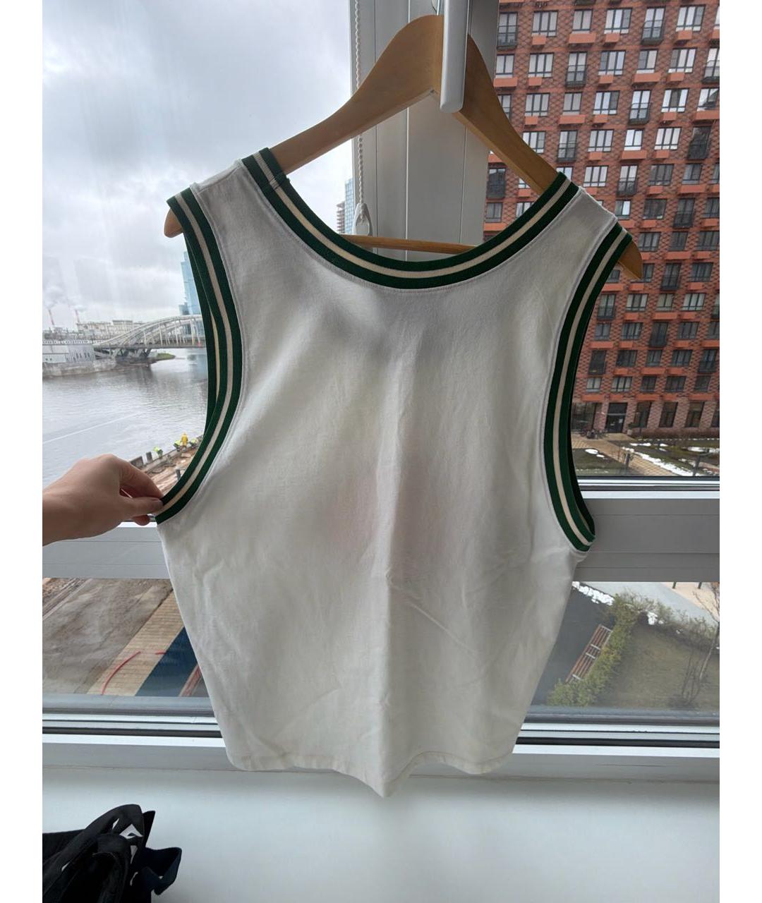 GUCCI Белая хлопковая майка, фото 2