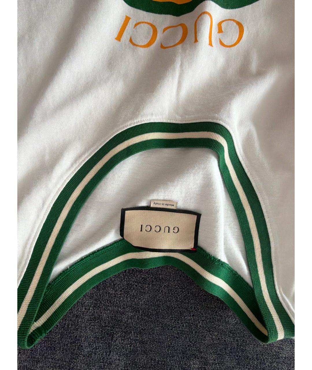 GUCCI Белая хлопковая майка, фото 3