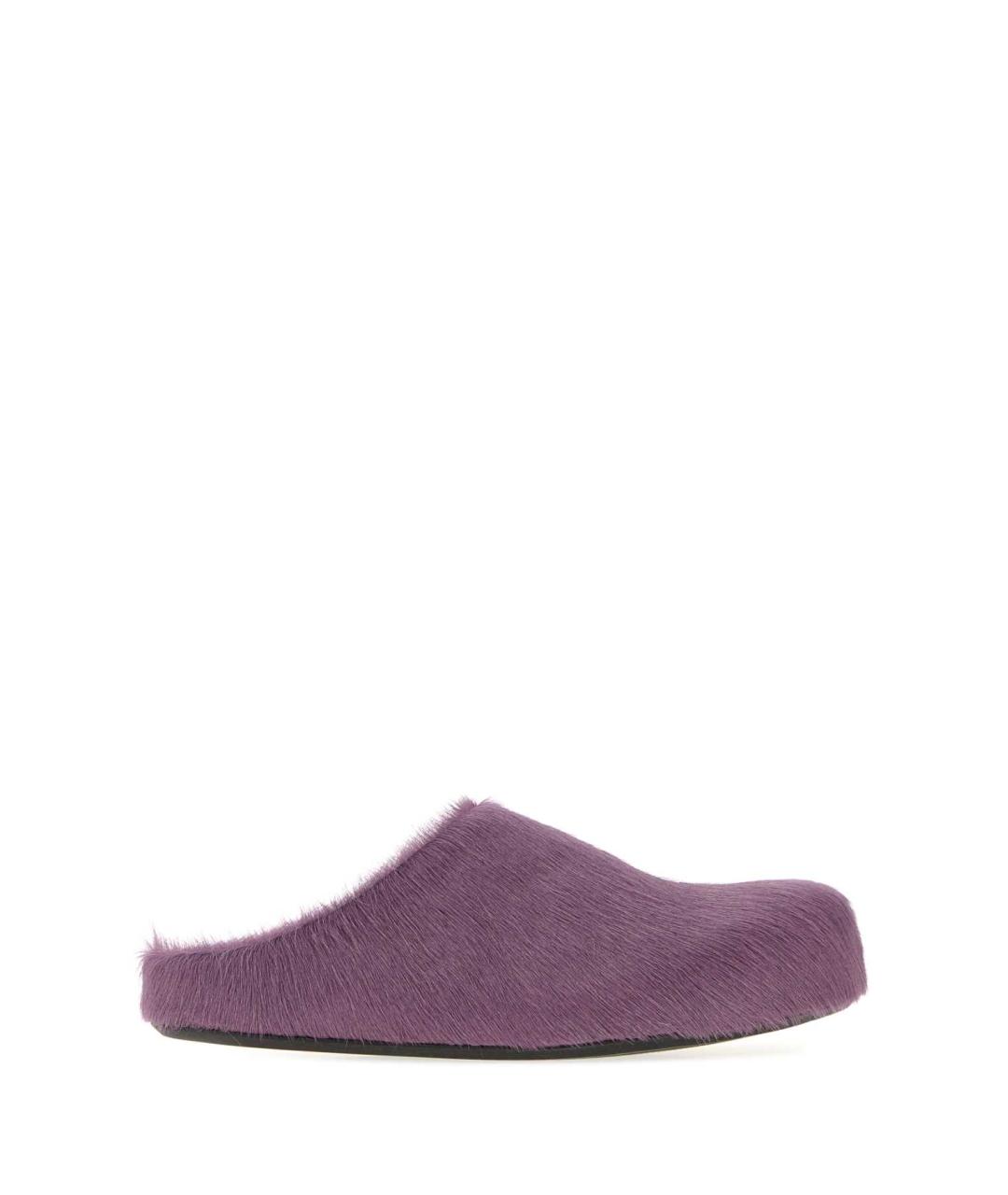 MARNI Фиолетовые кожаные сабо, фото 1