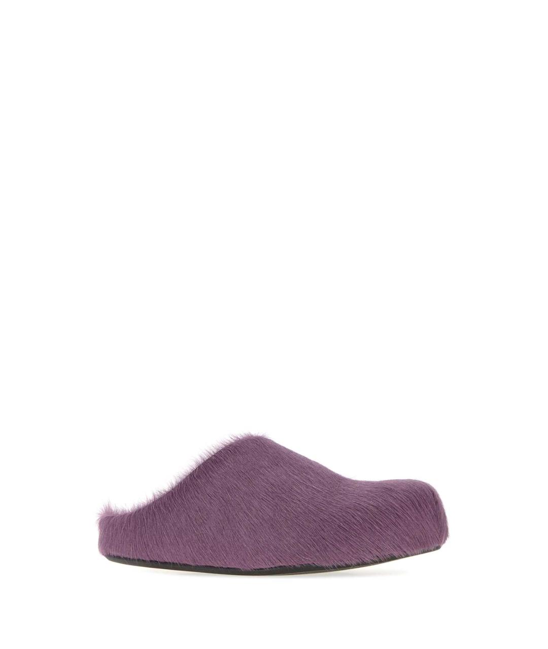 MARNI Фиолетовые кожаные сабо, фото 2