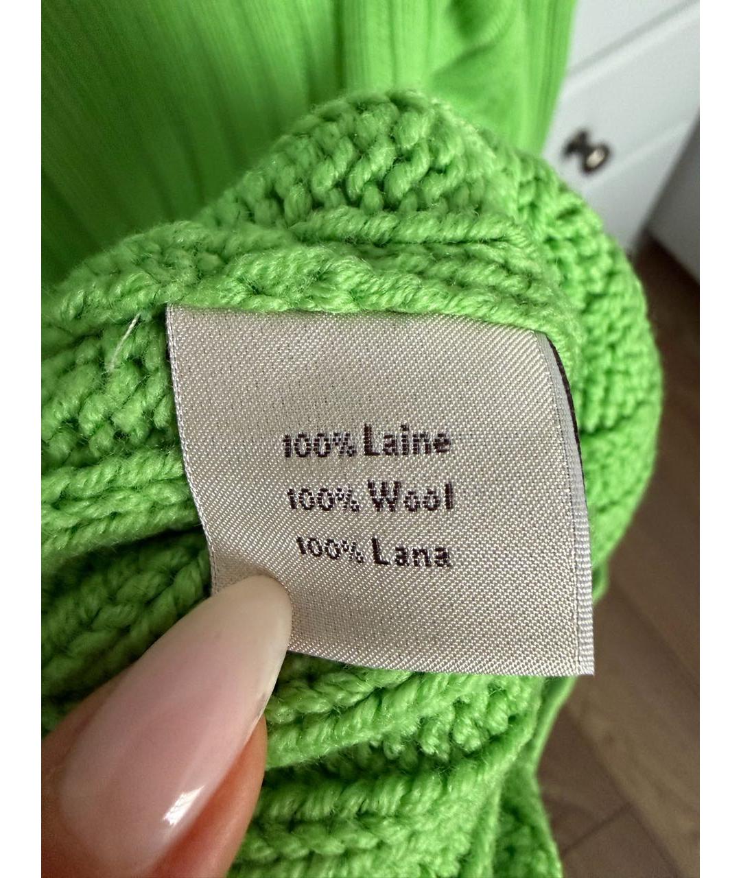 HERMES Зеленый шерстяной джемпер / свитер, фото 5