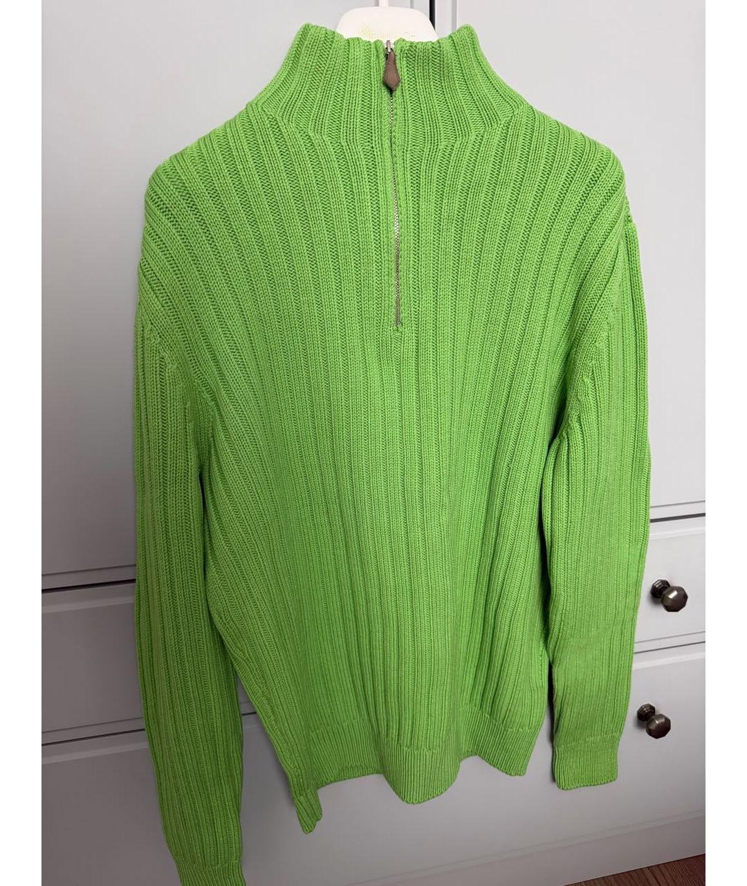 HERMES Зеленый шерстяной джемпер / свитер, фото 4