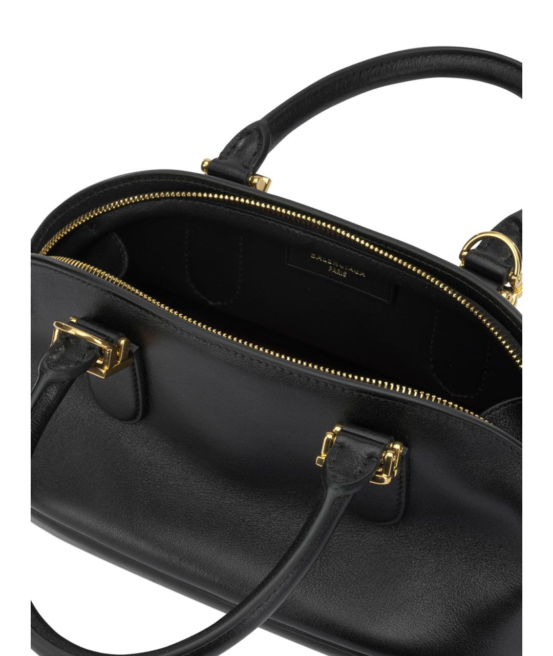 BALENCIAGA Черная кожаная сумка тоут, фото 5