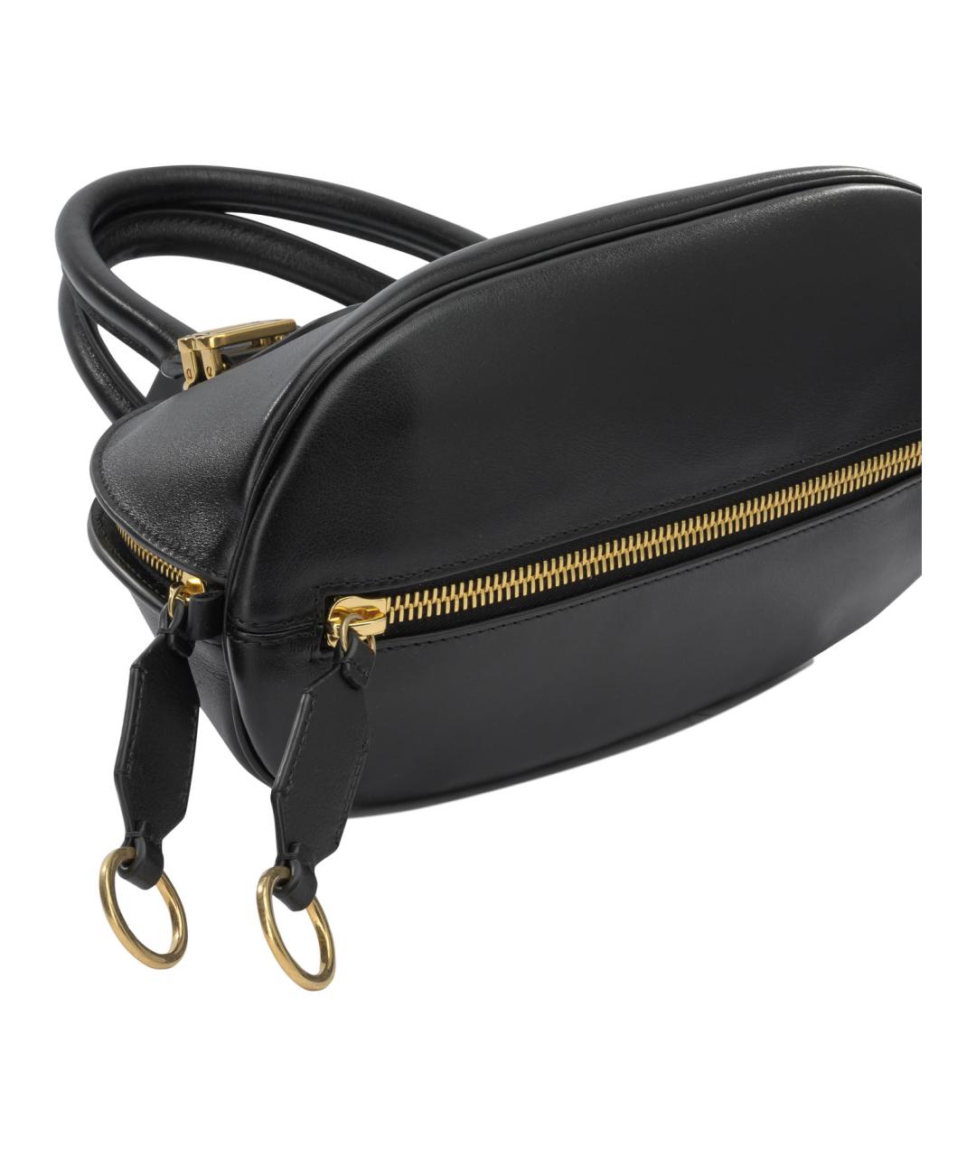 BALENCIAGA Черная кожаная сумка тоут, фото 4