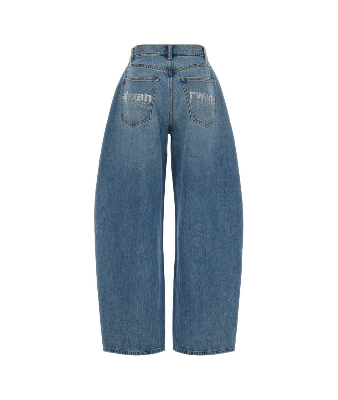 ALEXANDER WANG Голубые хлопковые прямые джинсы, фото 2