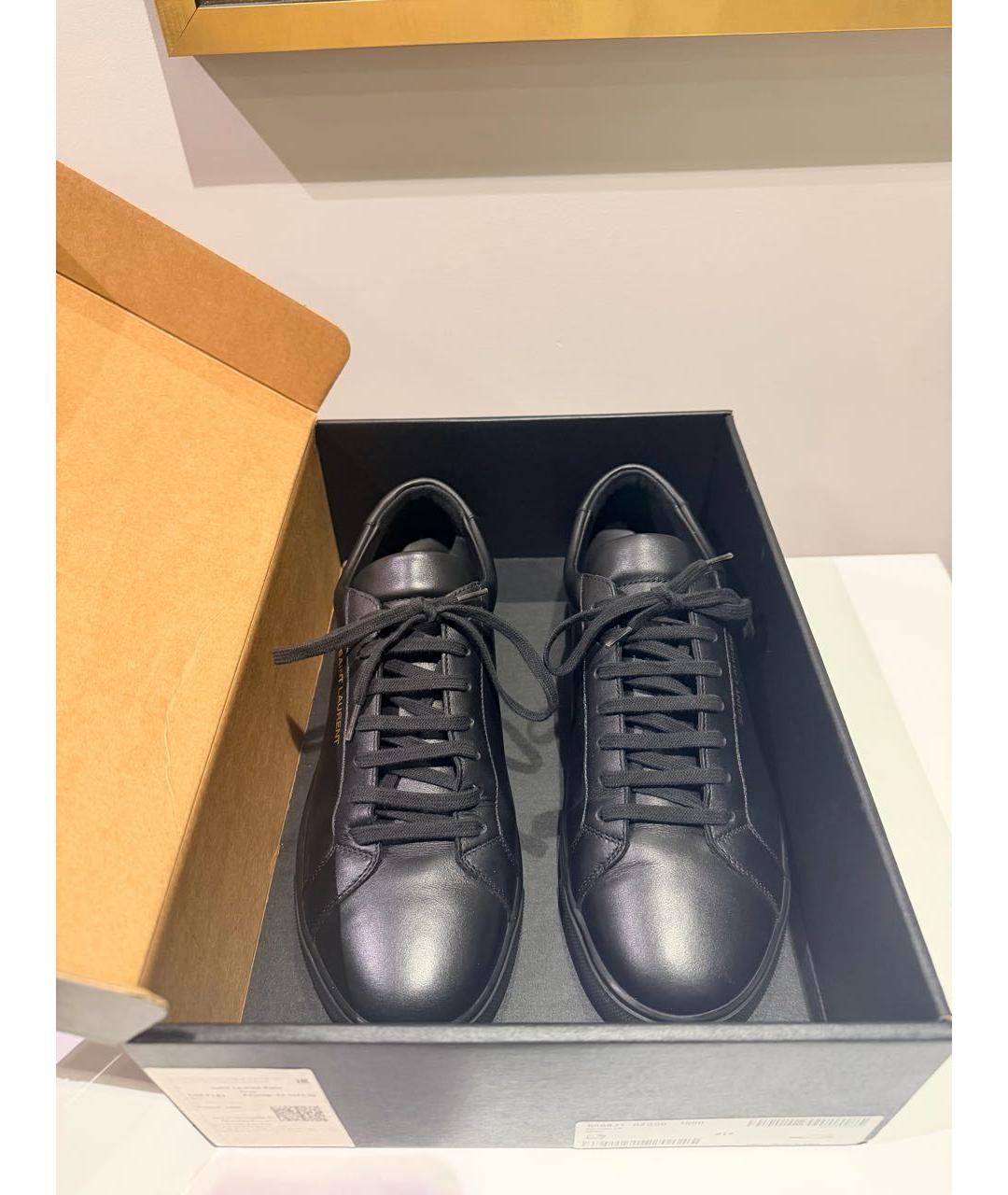 SAINT LAURENT Черные кожаные кеды, фото 8