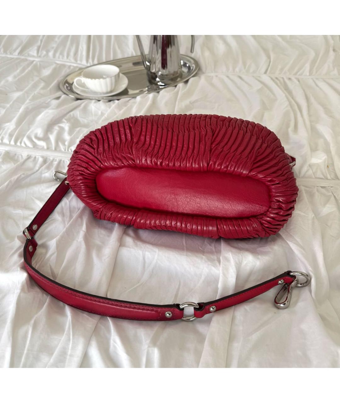 COACH Красная кожаная сумка тоут, фото 4