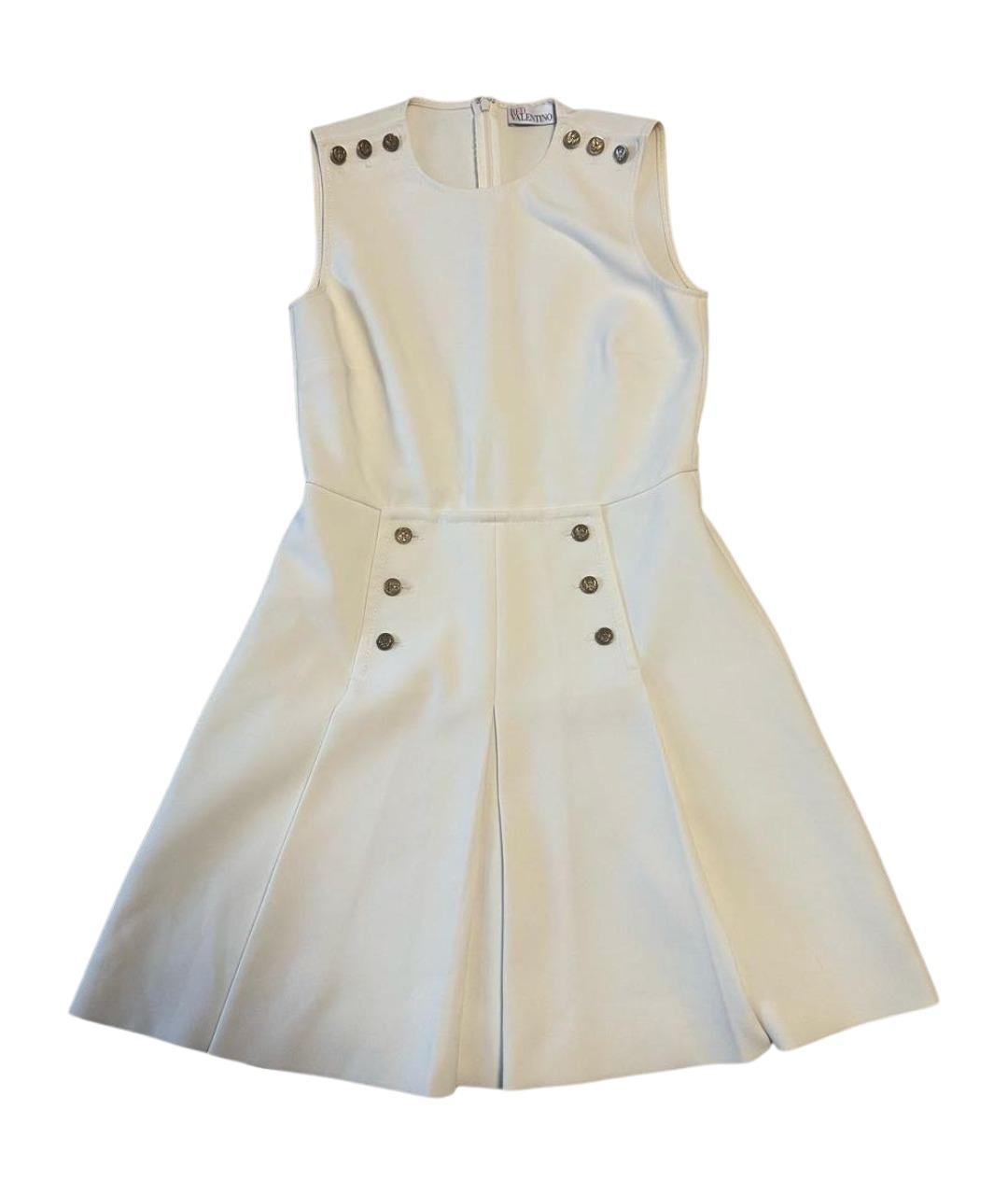 RED VALENTINO Бежевый ацетатный сарафан, фото 1