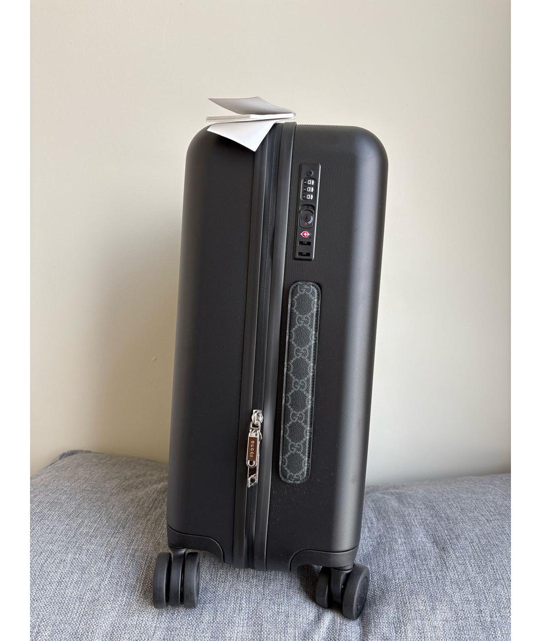 GUCCI Темно-синий кожаный чемодан, фото 2