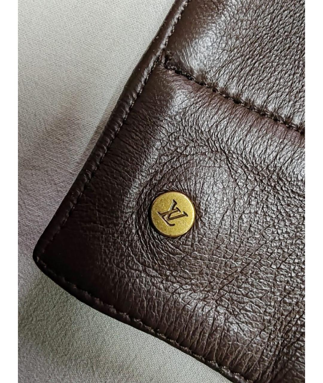LOUIS VUITTON Коричневая кожаная куртка, фото 5