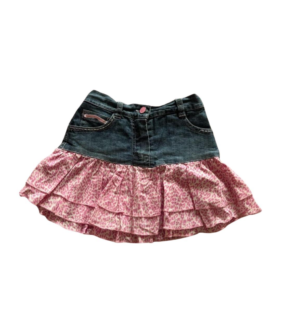 BLUMARINE Мульти хлопковая юбка, фото 1