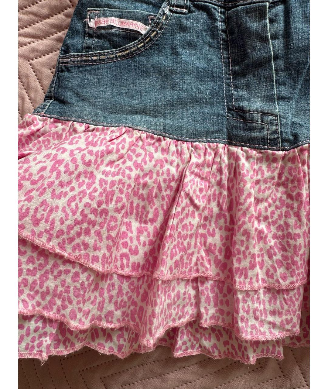 BLUMARINE Мульти хлопковая юбка, фото 4