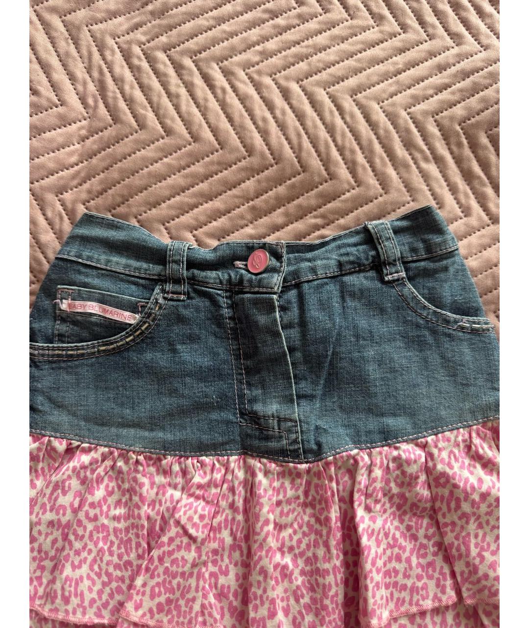 BLUMARINE Мульти хлопковая юбка, фото 3