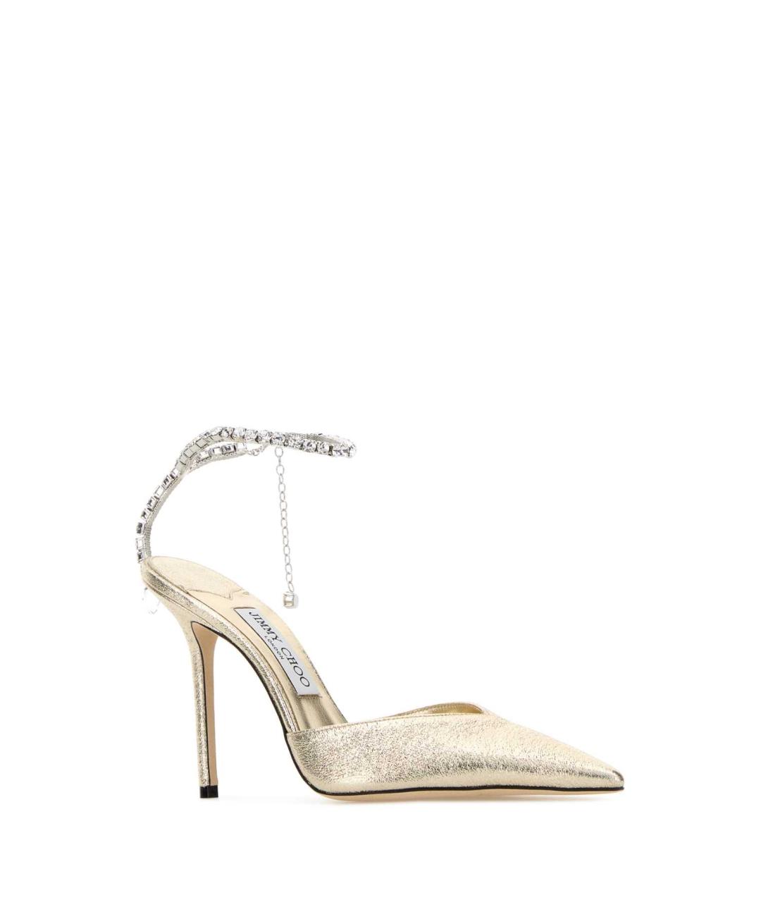 JIMMY CHOO Золотые кожаные туфли, фото 2