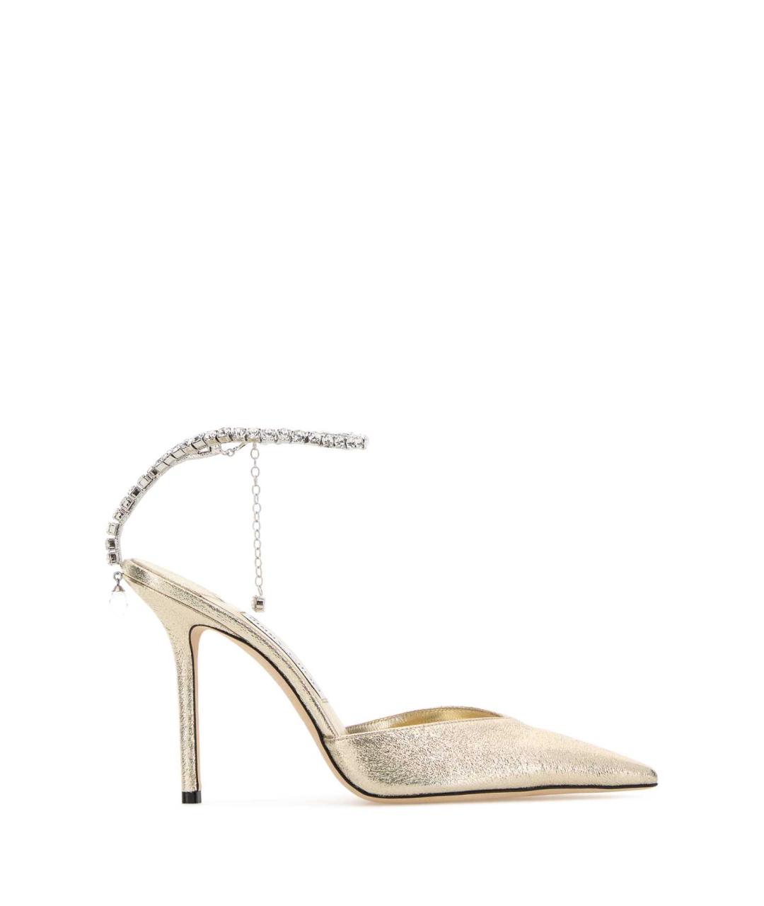 JIMMY CHOO Золотые кожаные туфли, фото 1