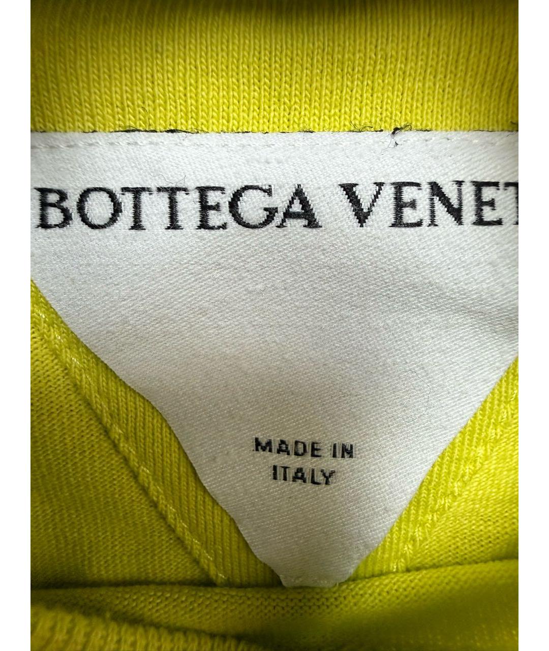 BOTTEGA VENETA Желтая хлопковая футболка, фото 2