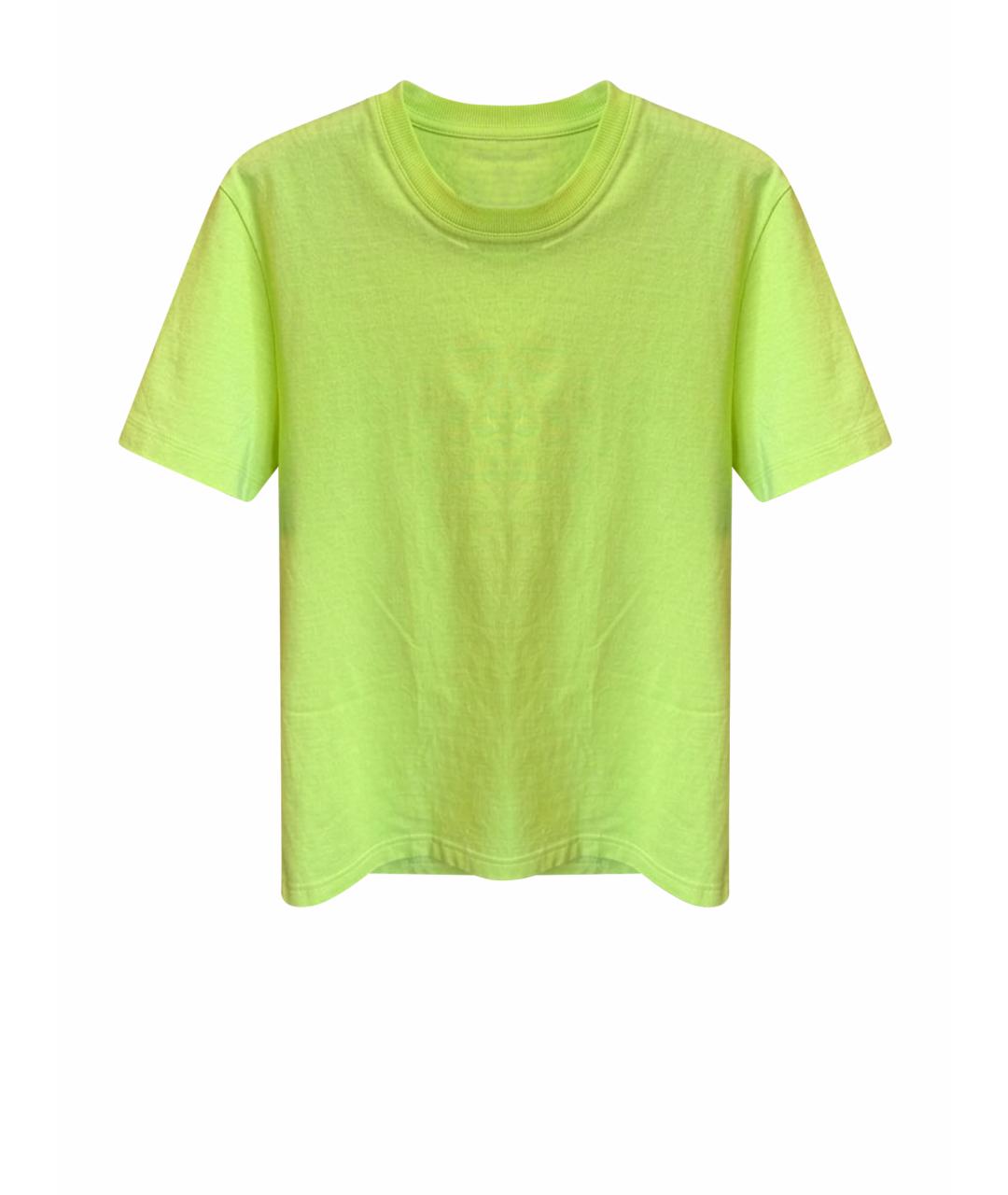 BOTTEGA VENETA Желтая хлопковая футболка, фото 1