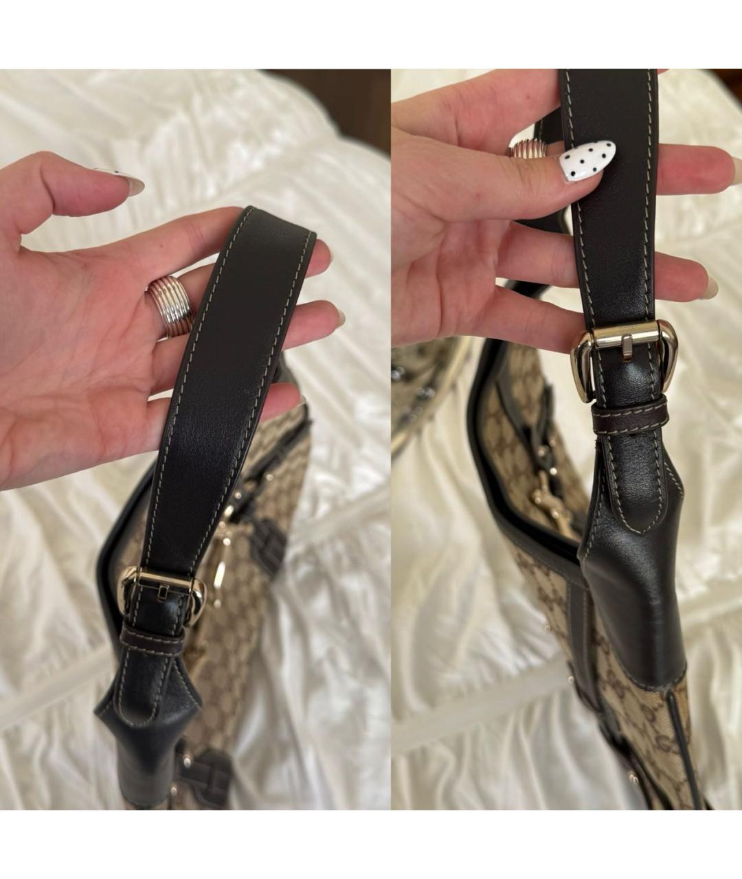 GUCCI Коричневая кожаная сумка тоут, фото 3