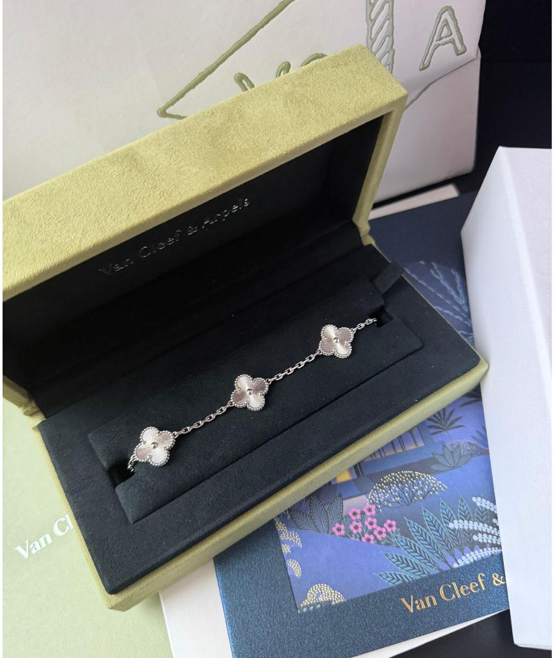 VAN CLEEF & ARPELS Серебрянный браслет из белого золота, фото 4