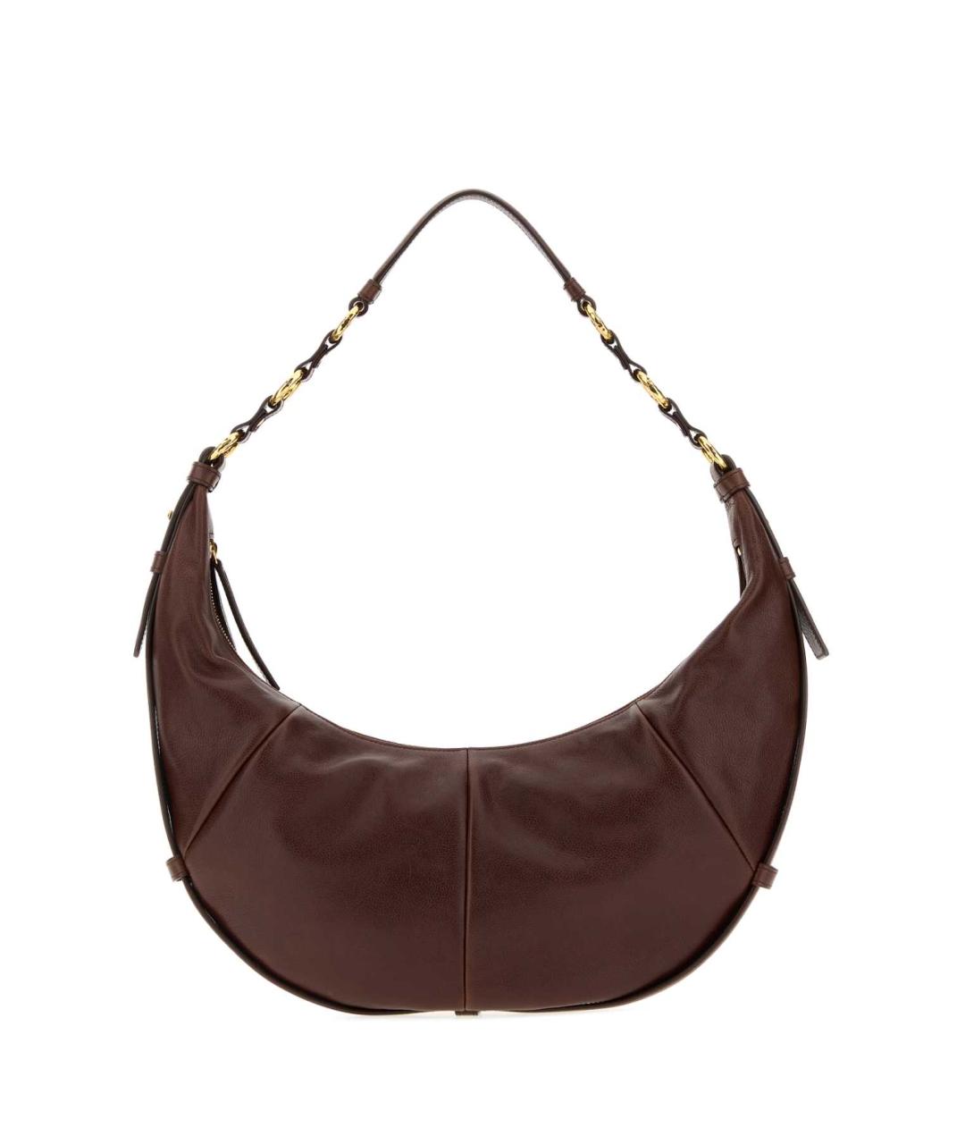 SAINT LAURENT Коричневая кожаная сумка через плечо, фото 1