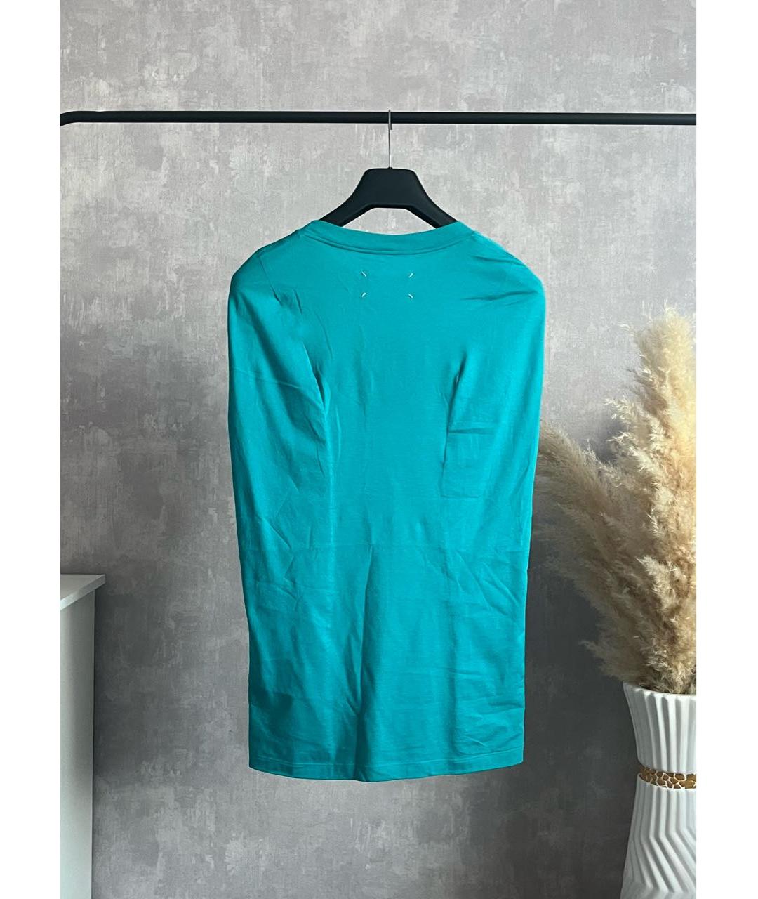MAISON MARGIELA Бирюзовая футболка, фото 2