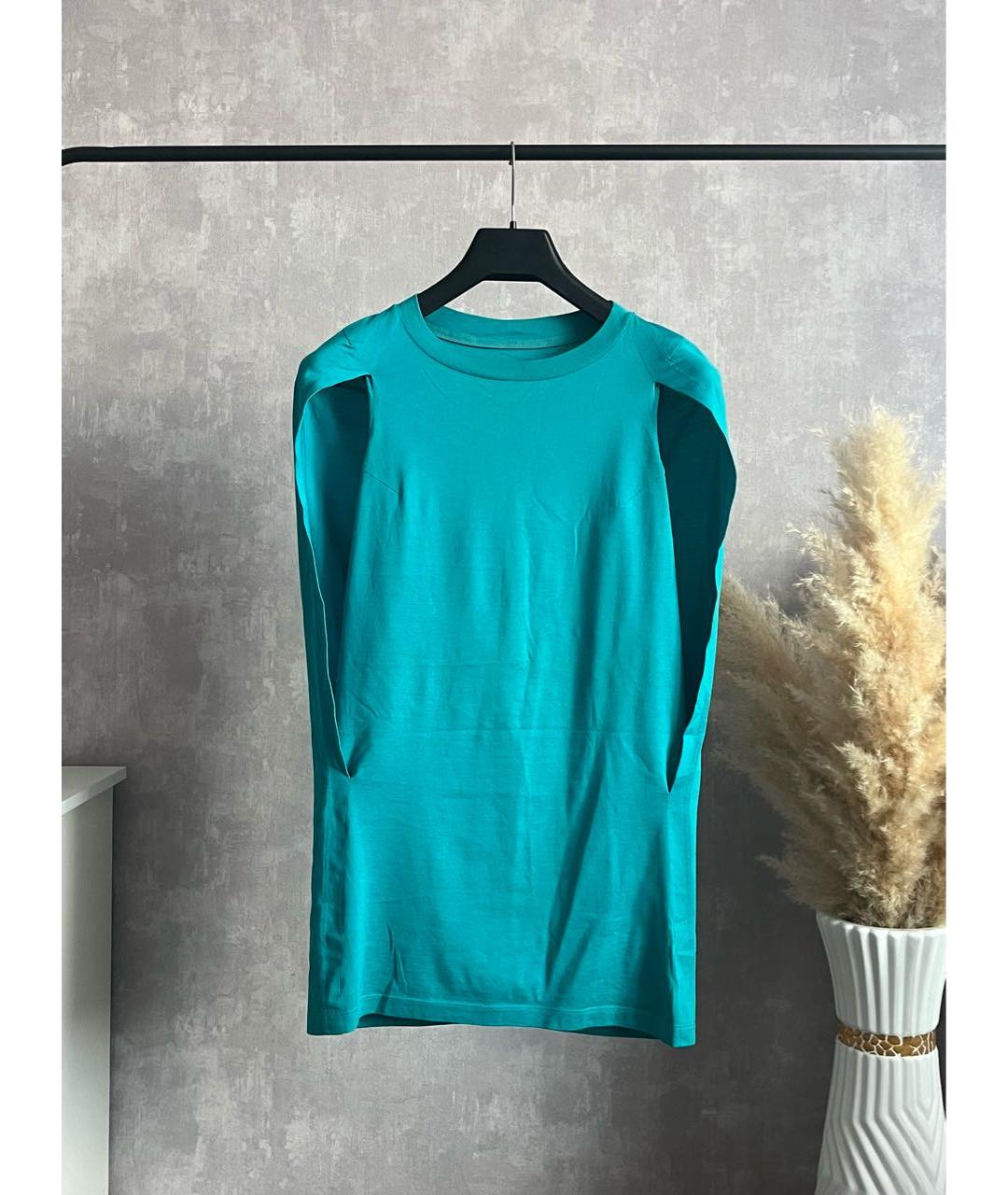 MAISON MARGIELA Бирюзовая футболка, фото 4