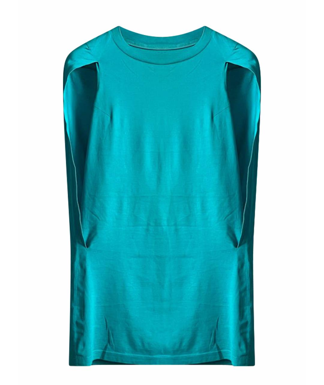 MAISON MARGIELA Бирюзовая футболка, фото 1