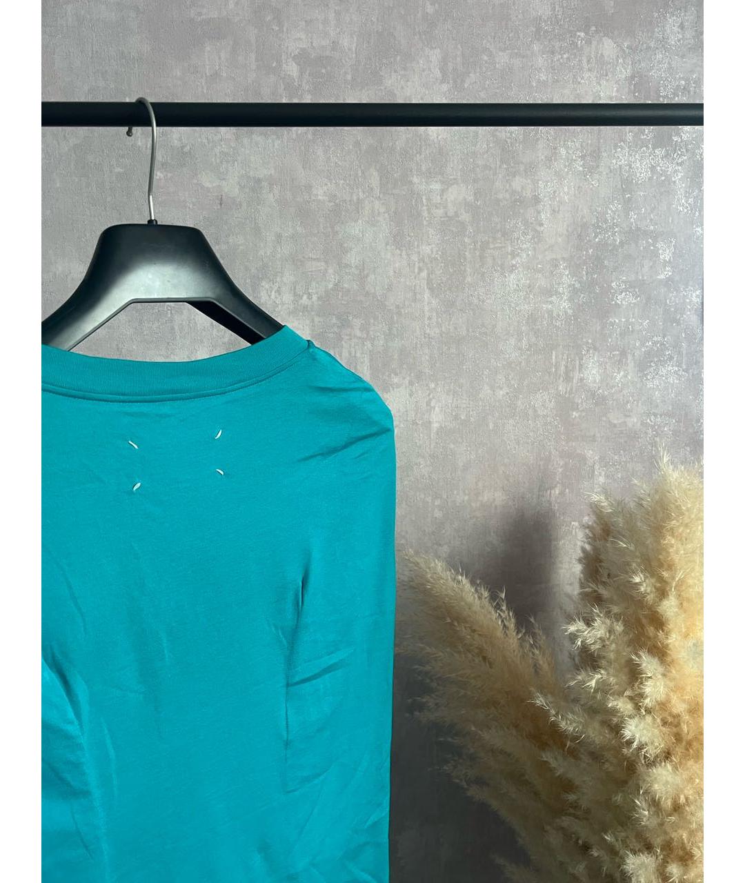 MAISON MARGIELA Бирюзовая футболка, фото 3