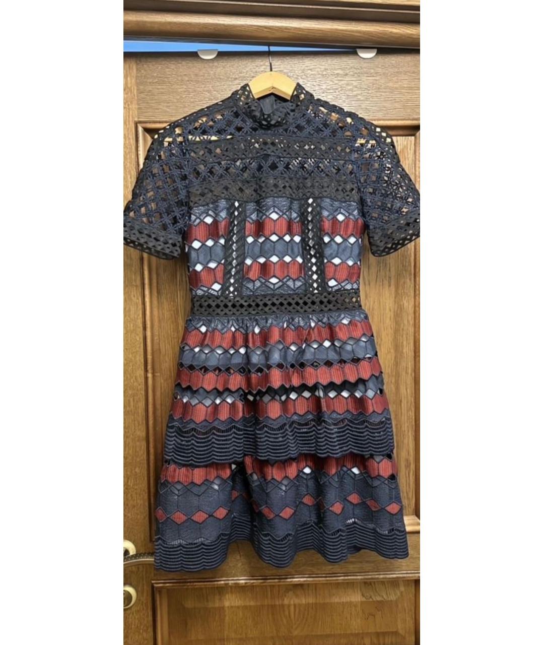 SELF-PORTRAIT Мульти полиэстеровое платье, фото 6