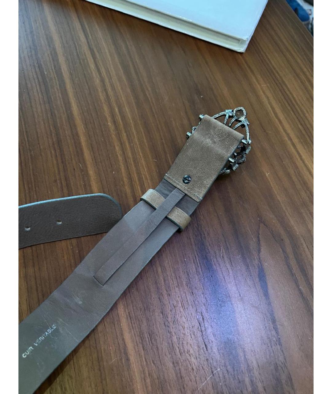 RALPH LAUREN Бежевый кожаный ремень, фото 6