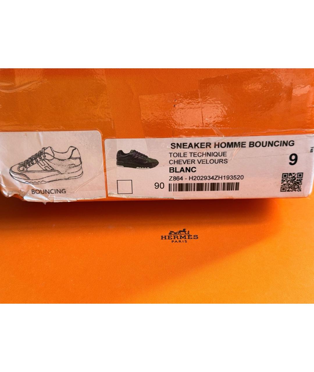 HERMES Черные кожаные низкие кроссовки / кеды, фото 5