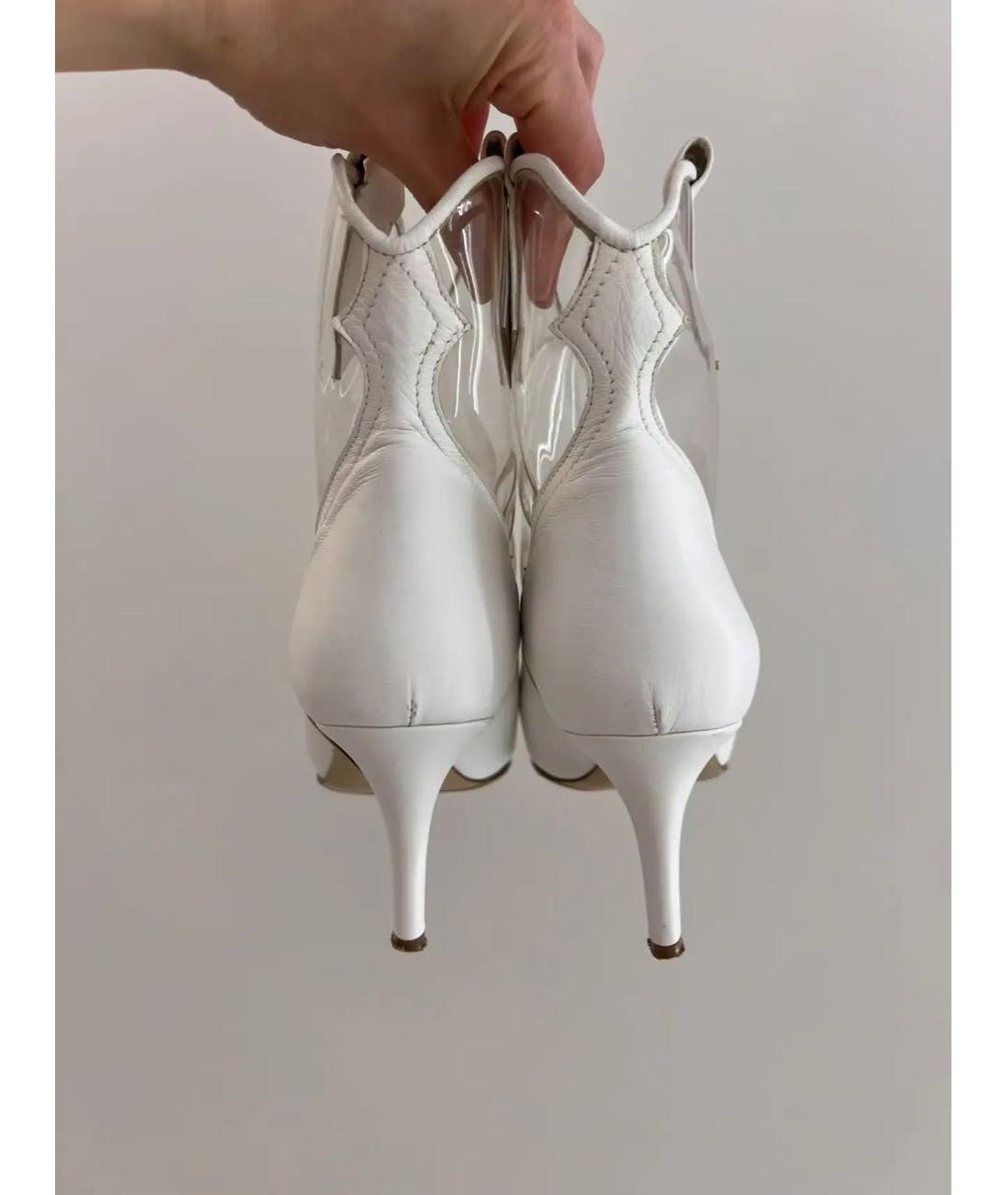 PINKO Белые кожаные ботильоны, фото 4