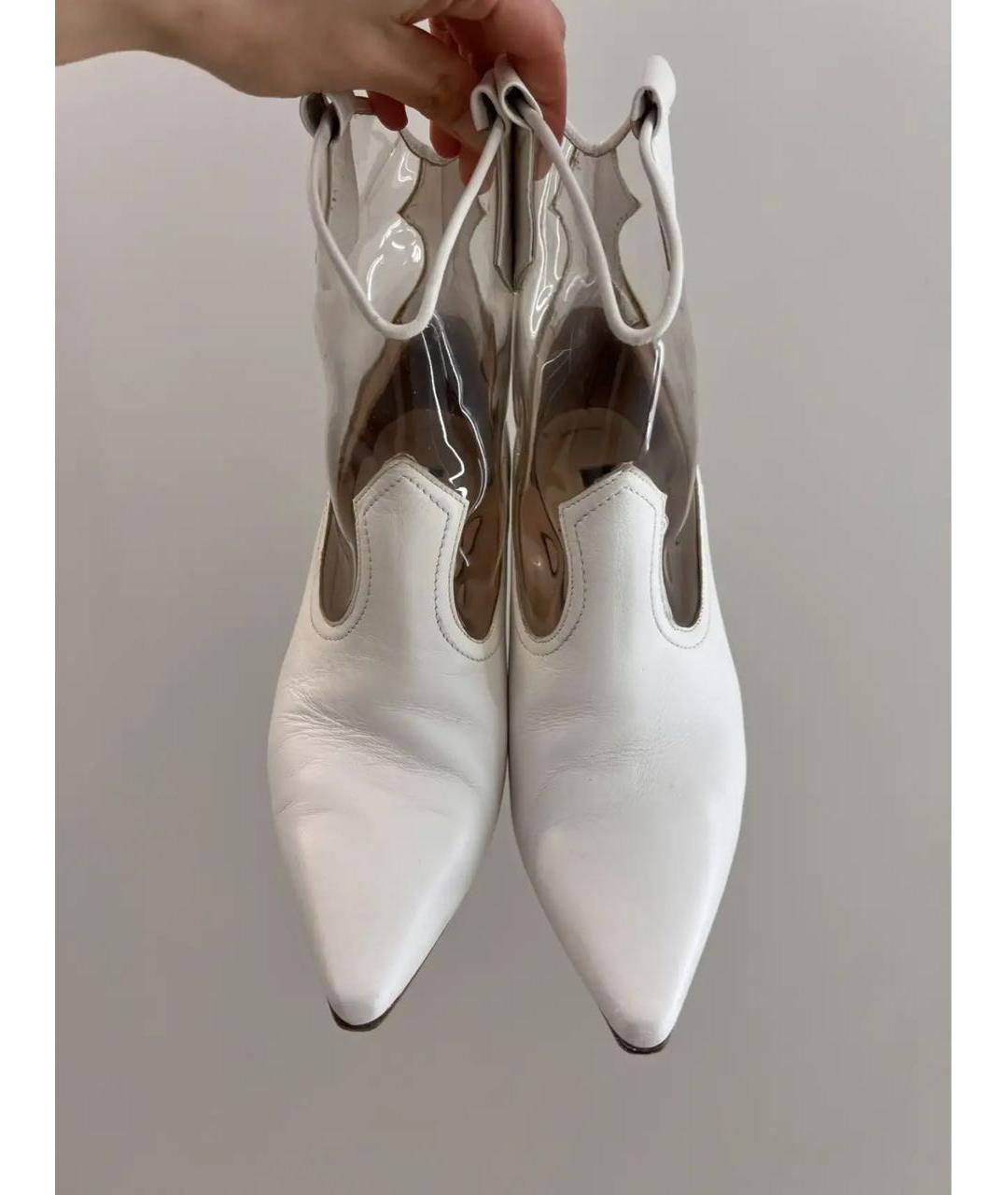 PINKO Белые кожаные ботильоны, фото 2