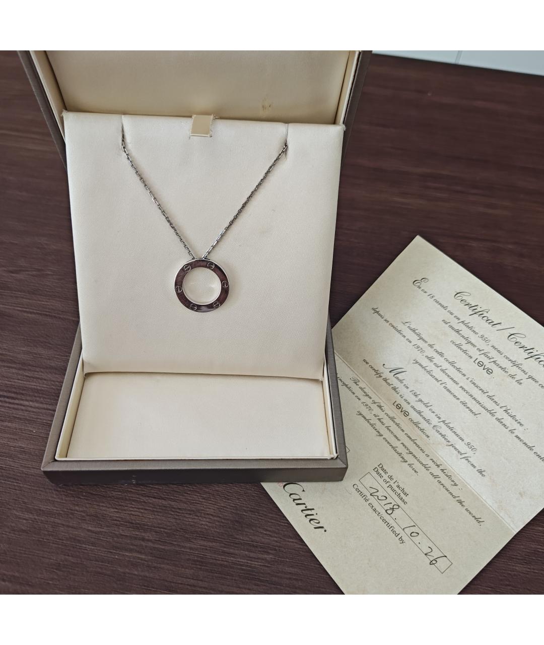 CARTIER Серебряное колье из белого золота, фото 5