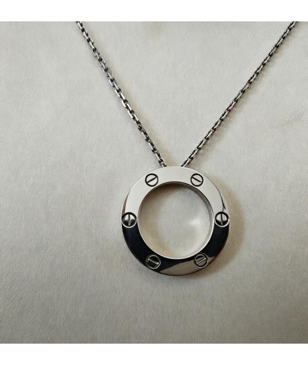 CARTIER Серебряное колье из белого золота, фото 3