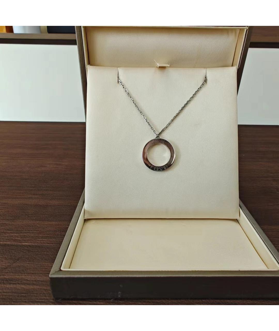 CARTIER Серебряное колье из белого золота, фото 2