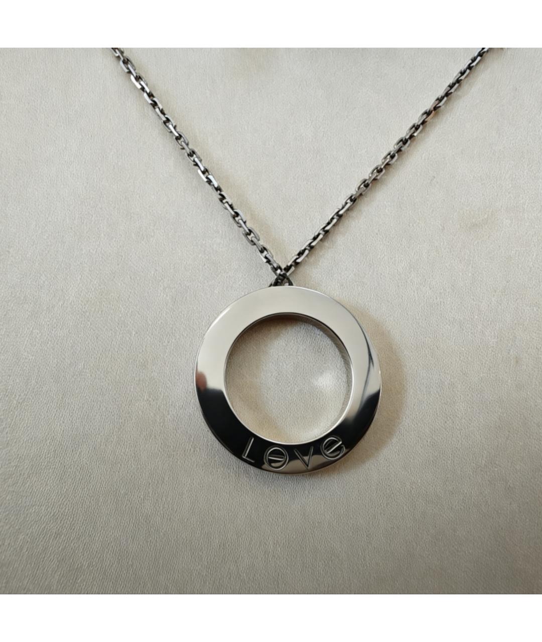 CARTIER Серебряное колье из белого золота, фото 4