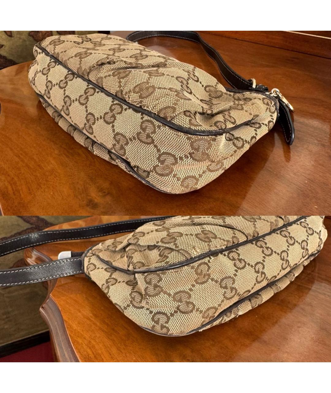 GUCCI Коричневая кожаная сумка с короткими ручками, фото 3