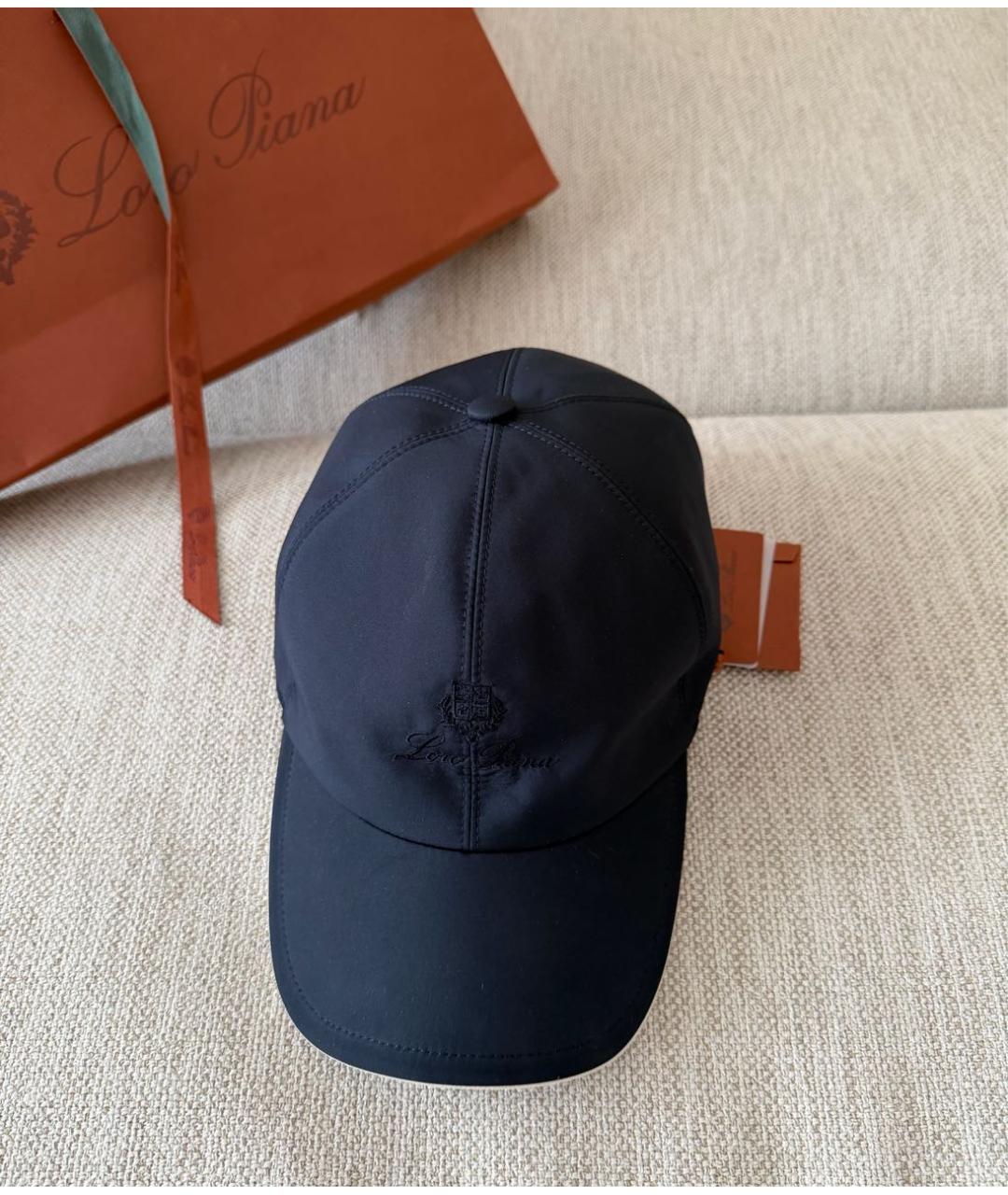 LORO PIANA Темно-синяя кепка/бейсболка, фото 7