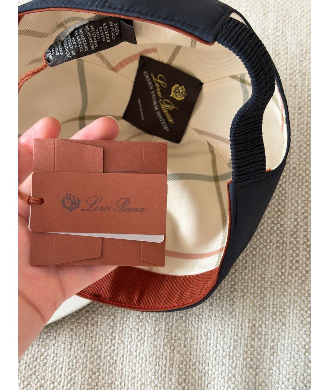 LORO PIANA Темно-синяя кепка/бейсболка, фото 3