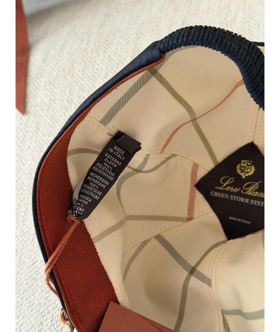 LORO PIANA Темно-синяя кепка/бейсболка, фото 5