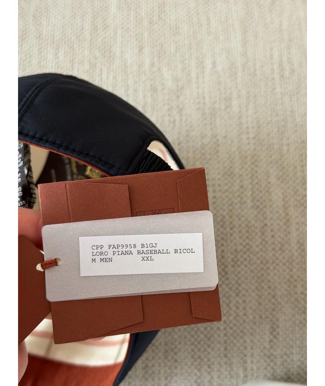 LORO PIANA Темно-синяя кепка/бейсболка, фото 4