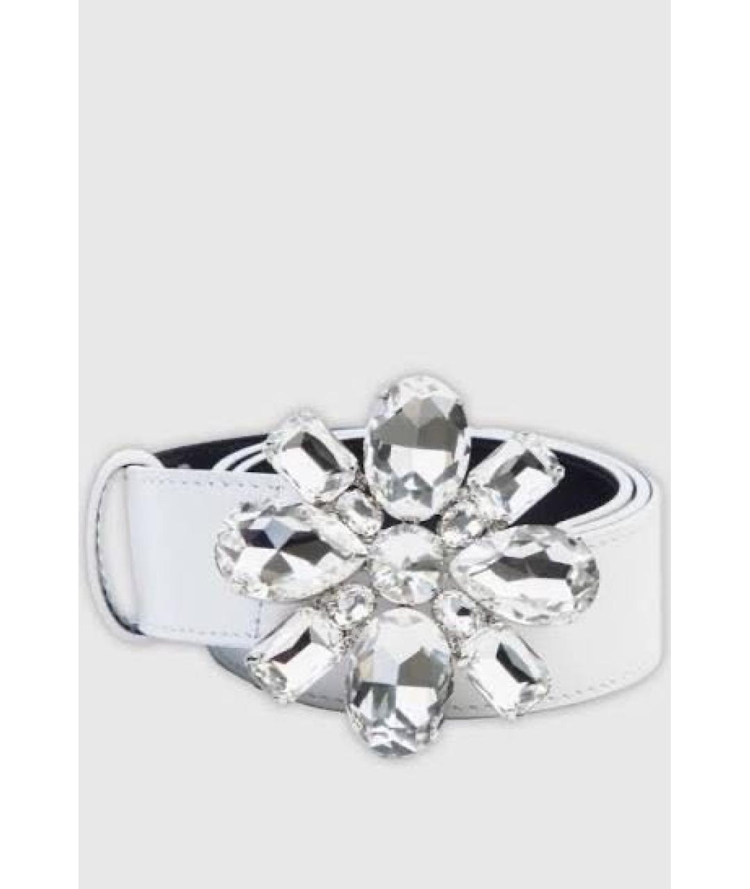 ALESSANDRA RICH Белый кожаный ремень, фото 2