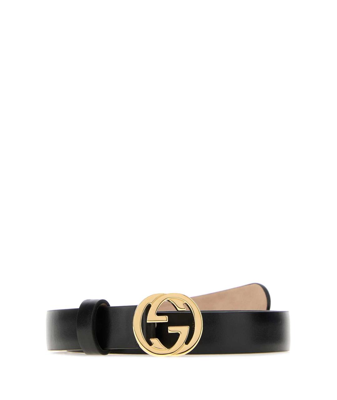 GUCCI Черный кожаный ремень, фото 1